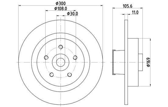 Brake disc 8DD 355 123-441 Hella