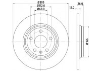 Brake disc 8DD 355 125-191 Hella