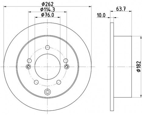 Brake disc 8DD 355 125-301 Hella