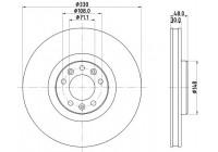 Brake disc 8DD 355 125-331 Hella
