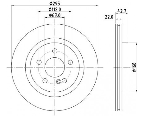 Brake disc 8DD 355 125-381 Hella