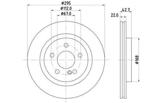 Brake disc 8DD 355 125-381 Hella
