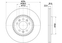 Brake disc 8DD 355 125-401 Hella