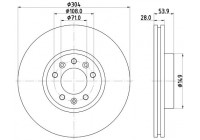 Brake disc 8DD 355 125-411 Hella