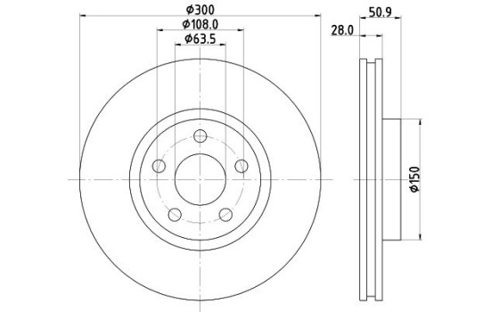 Brake disc 8DD 355 125-511 Hella