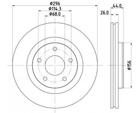 Brake disc 8DD 355 125-521 Hella