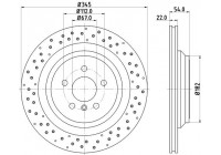 Brake disc 8DD 355 126-281 Hella