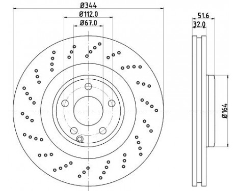 Brake disc 8DD 355 126-381 Hella