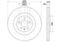 Brake disc 8DD 355 126-421 Hella