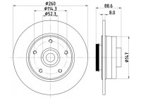 Brake disc 8DD 355 126-481 Hella