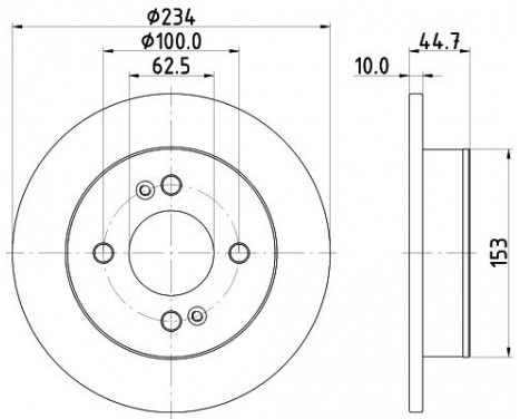 Brake disc 8DD 355 126-491 Hella