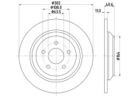 Brake disc 8DD 355 126-571 Hella