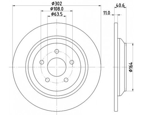 Brake disc 8DD 355 126-571 Hella, Image 4