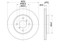 Brake disc 8DD 355 126-621 Hella