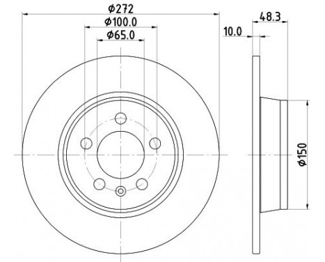 Brake disc 8DD 355 126-631 Hella