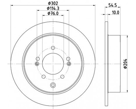 Brake disc 8DD 355 126-671 Hella