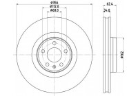 Brake disc 8DD 355 126-691 Hella