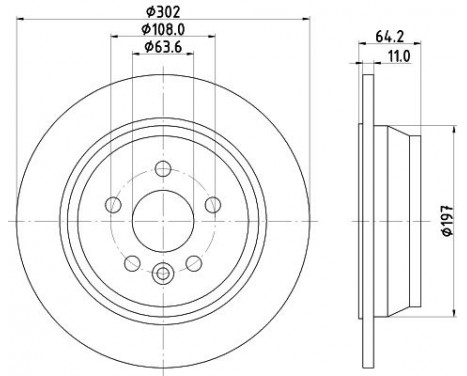 Brake disc 8DD 355 126-781 Hella