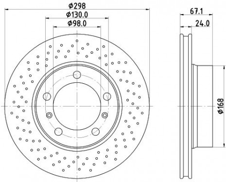 Brake disc 8DD 355 126-891 Hella