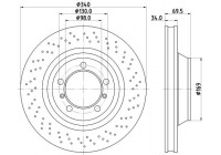 Brake disc 8DD 355 126-931 Hella