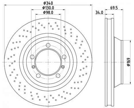 Brake disc 8DD 355 126-931 Hella