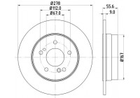 Brake disc 8DD 355 127-011 Hella