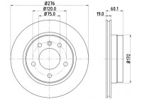 Brake disc 8DD 355 127-181 Hella