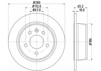 Brake disc 8DD 355 127-241 Hella