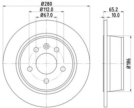 Brake disc 8DD 355 127-241 Hella