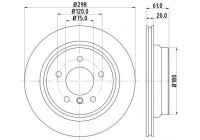 Brake disc 8DD 355 127-261 Hella