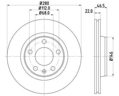 Brake disc 8DD 355 127-311 Hella Pagid GmbH