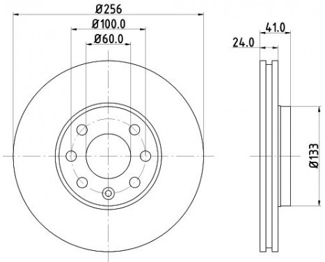 Brake disc 8DD 355 127-371 Hella