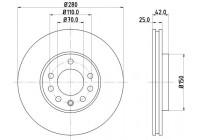 Brake disc 8DD 355 127-381 Hella