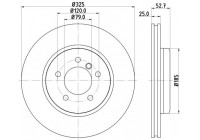 Brake disc 8DD 355 127-601 Hella
