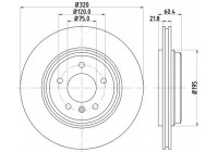 Brake disc 8DD 355 127-611 Hella