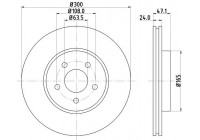 Brake disc 8DD 355 127-691 Hella