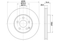 Brake disc 8DD 355 127-751 Hella