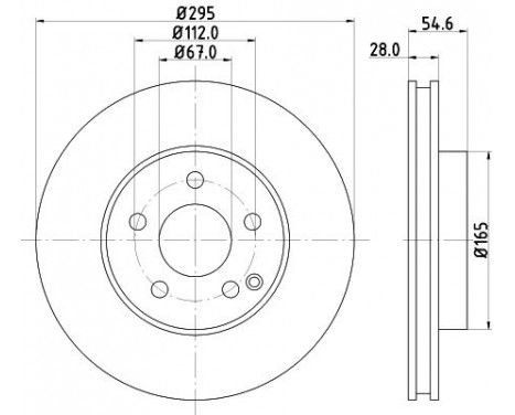 Brake disc 8DD 355 127-751 Hella