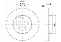 Brake disc 8DD 355 127-761 Hella