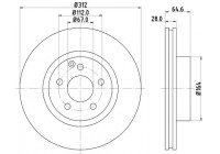 Brake disc 8DD 355 127-771 Hella