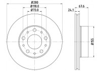 Brake disc 8DD 355 127-811 Hella