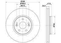 Brake disc 8DD 355 127-871 Hella