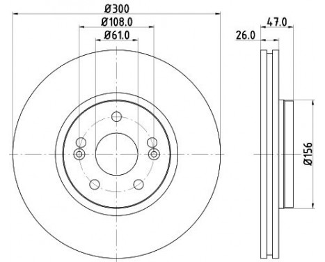 Brake disc 8DD 355 127-871 Hella