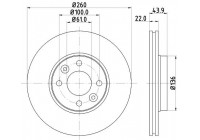 Brake disc 8DD 355 127-881 Hella