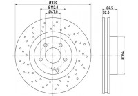 Brake disc 8DD 355 127-951 Hella