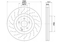 Brake disc 8DD 355 127-961 Hella