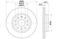 Brake disc 8DD 355 127-991 Hella