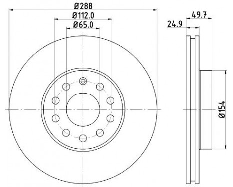 Brake disc 8DD 355 128-001 Hella