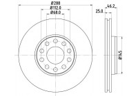 Brake disc 8DD 355 128-011 Hella