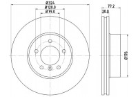 Brake disc 8DD 355 128-111 Hella